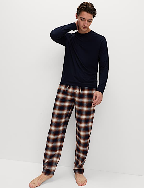 Brushed Cotton Seasonal Checked Pyjama Set - RS