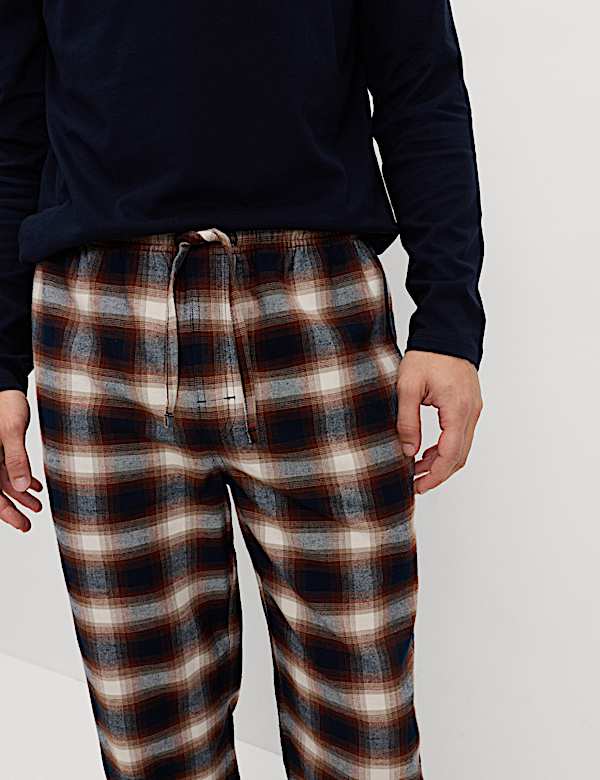 Brushed Cotton Seasonal Checked Pyjama Set - US