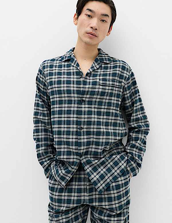 Brushed Cotton Checked Pyjama Set - HR