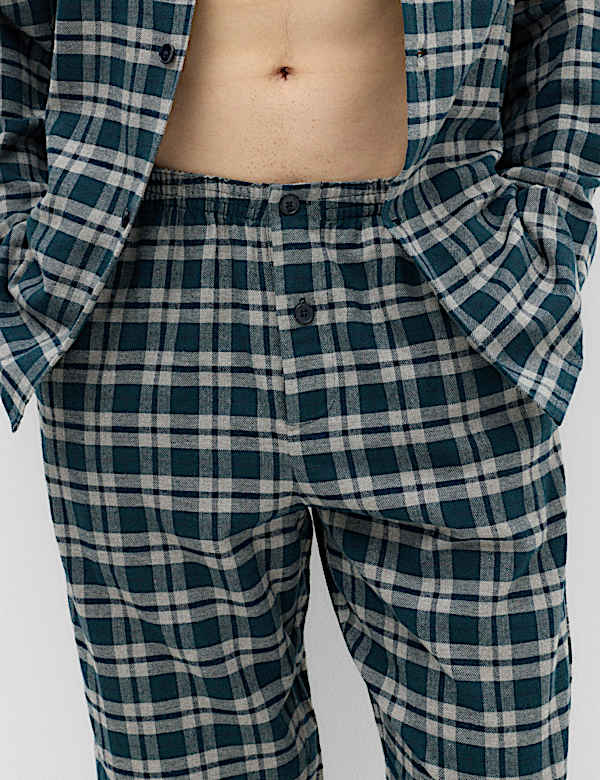 Brushed Cotton Checked Pyjama Set - HR