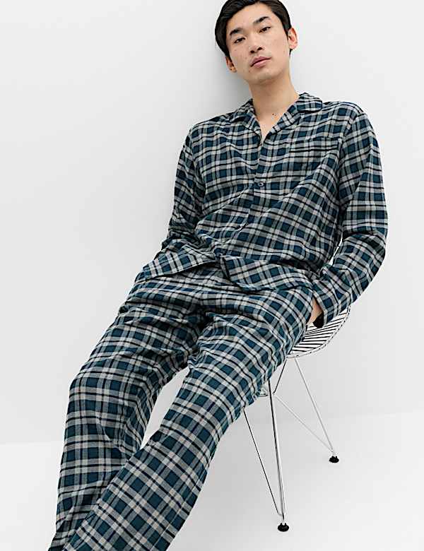 Brushed Cotton Checked Pyjama Set - HR