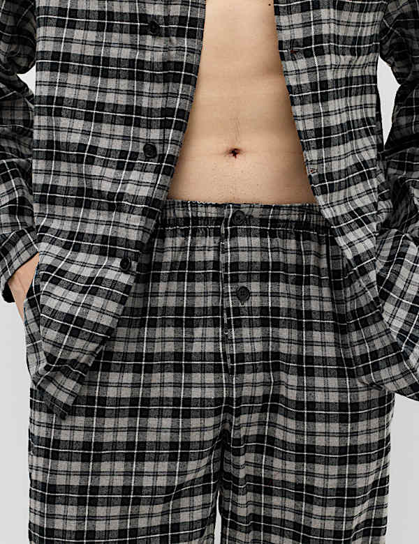 Brushed Cotton Checked Pyjama Set - HR