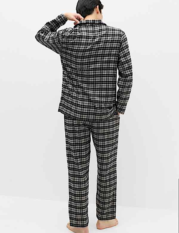 Brushed Cotton Checked Pyjama Set - HR