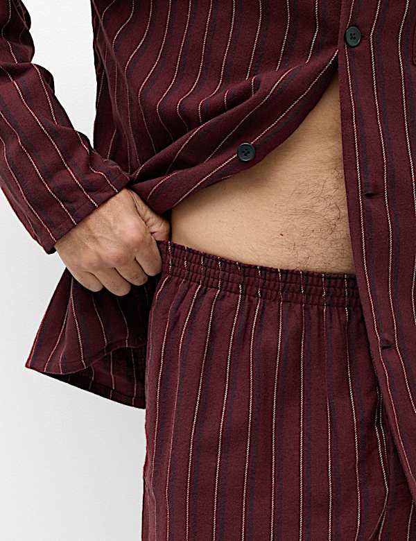 Brushed Cotton Striped Pyjama Set - AU