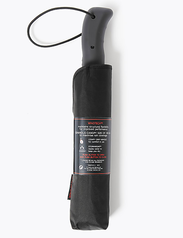 Parapluie à manche en caoutchouc, doté de la technologie Windtech™  - BE