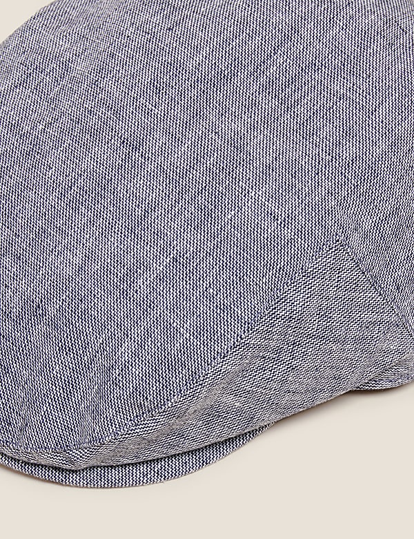 Linen Textured Flat Cap