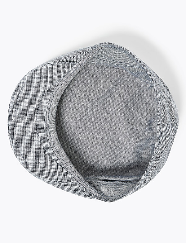 Linen Textured Flat Cap
