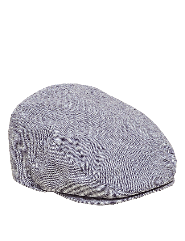 Linen Textured Flat Cap