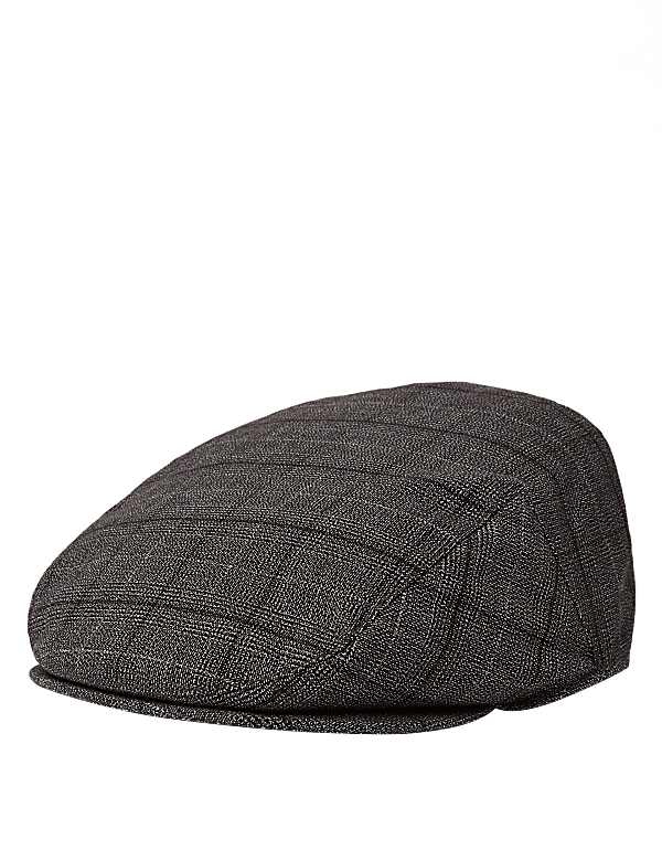 Checked Flat Cap