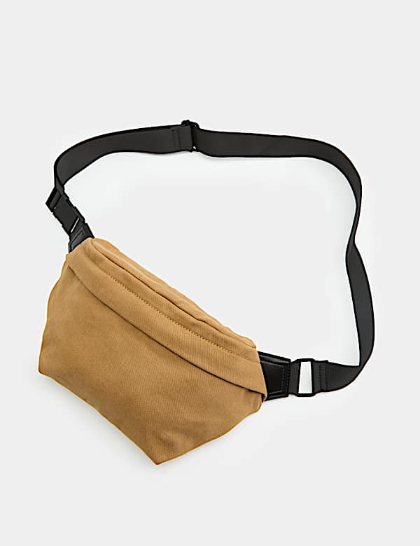 Bauchtasche aus reinem Baumwoll-Canvas - AT