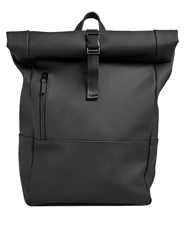 Rubberised Rolltop Backpack