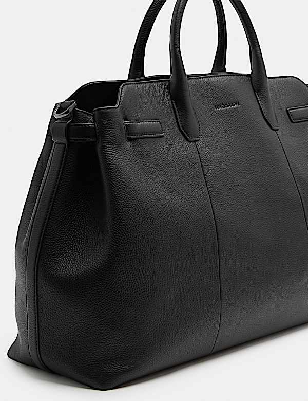 Leather Pebble Grain Weekend Bag - JO