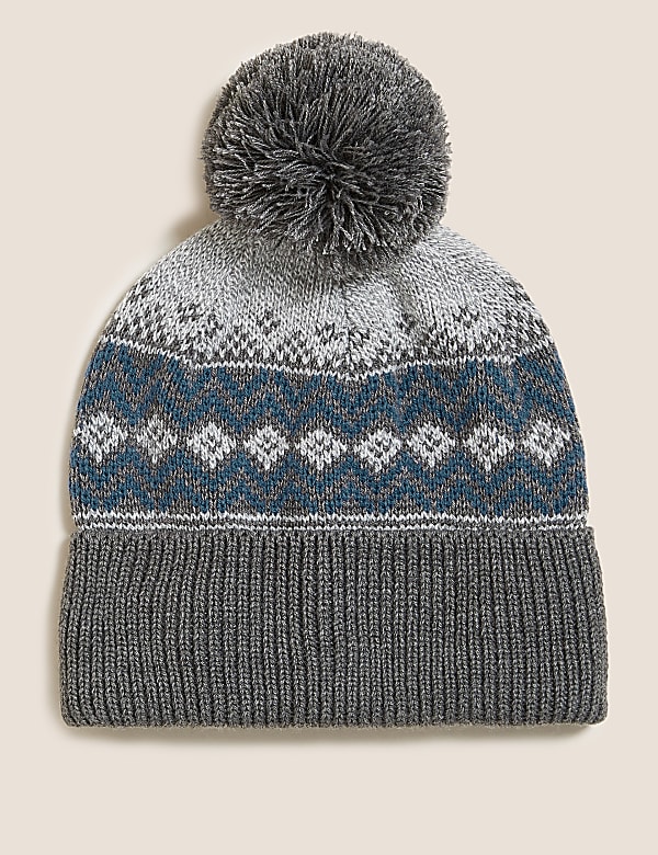 Fair Isle Beanie Hat with Thermowarmth™