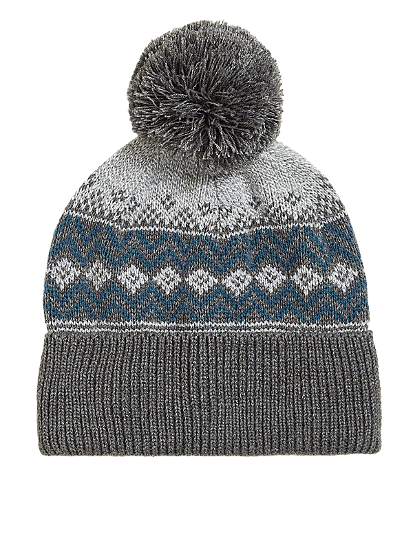 Fair Isle Beanie Hat with Thermowarmth™