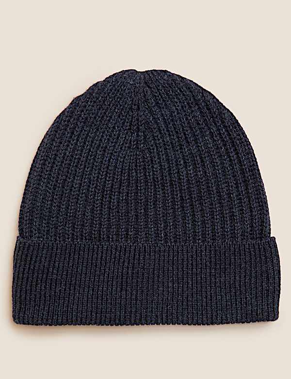 Rib Knit Beanie Hat