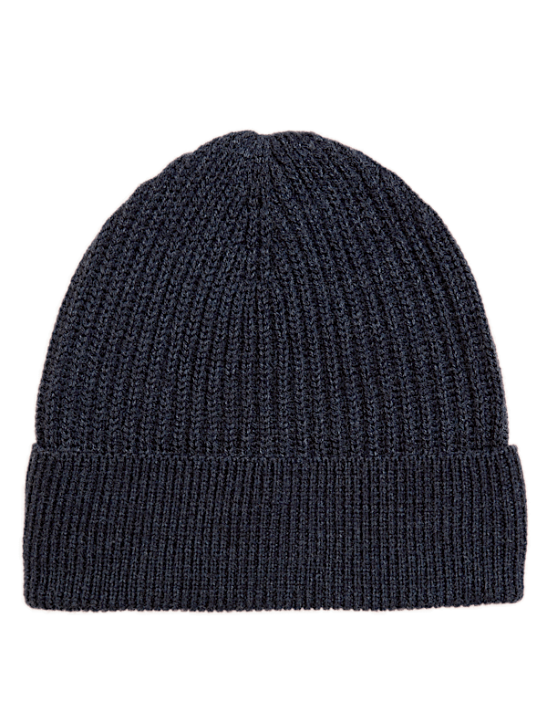 Rib Knit Beanie Hat