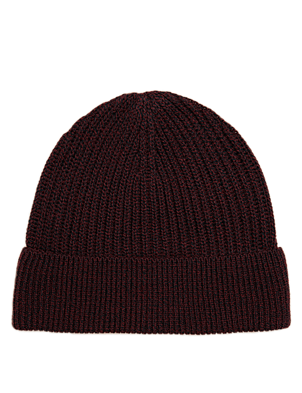 Rib Knit Beanie Hat