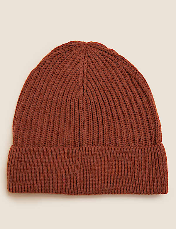 Rib Knit Beanie Hat