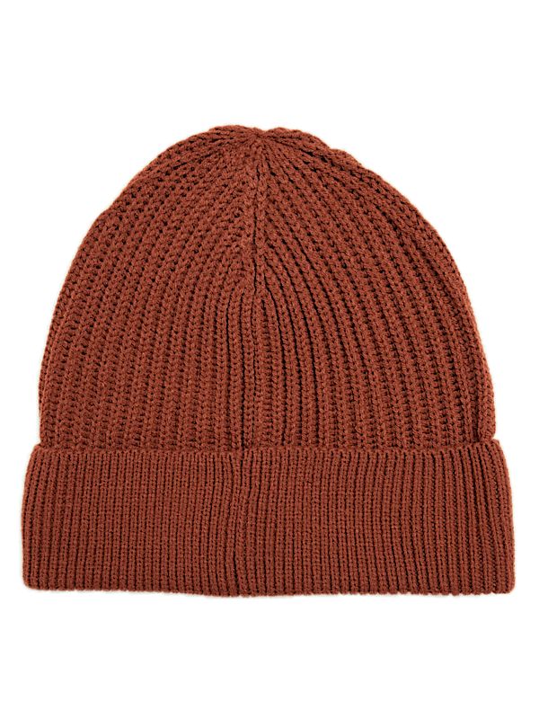 Rib Knit Beanie Hat