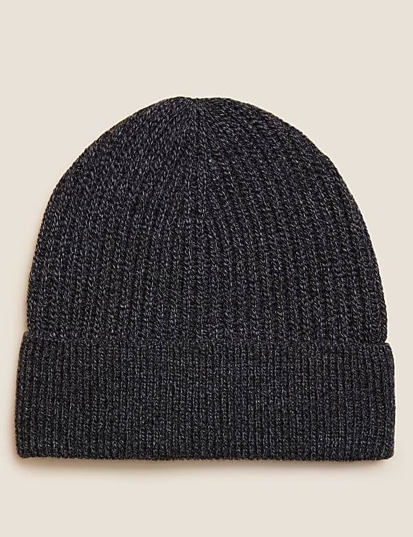 Rib Knit Beanie Hat