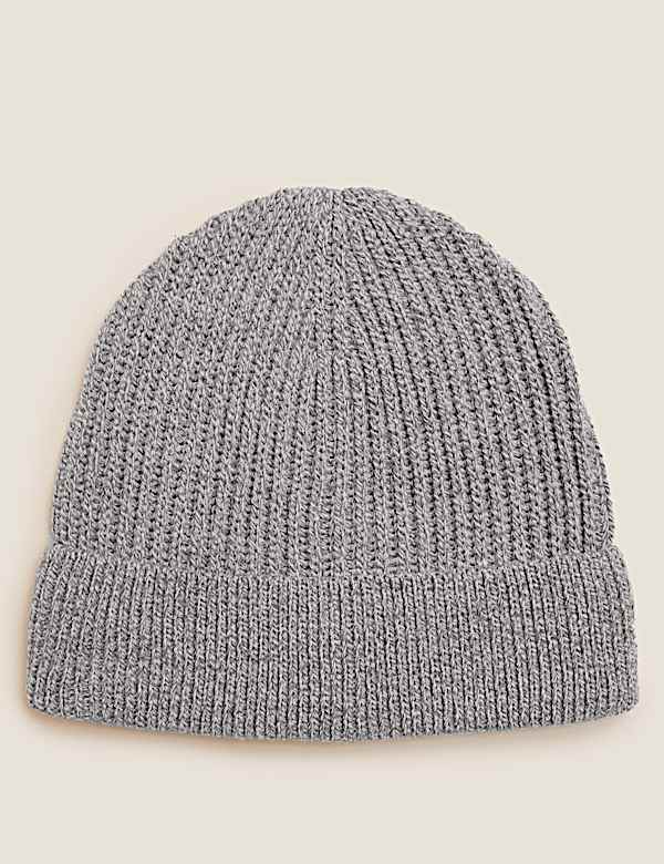 Rib Knit Beanie Hat