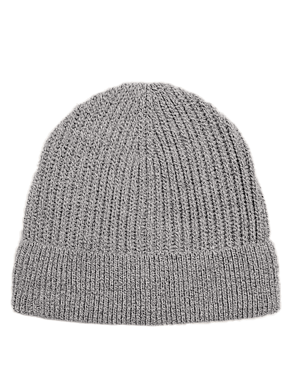 Rib Knit Beanie Hat