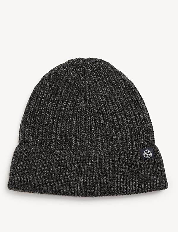 Knitted Beanie Hat CHARCOAL MIX Gloves M S GR