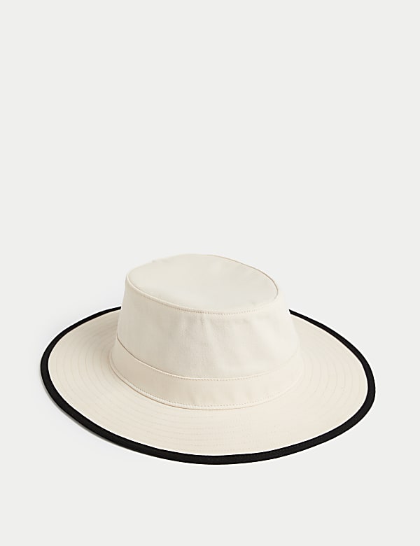 Puur katoenen hoed met brede rand - NL