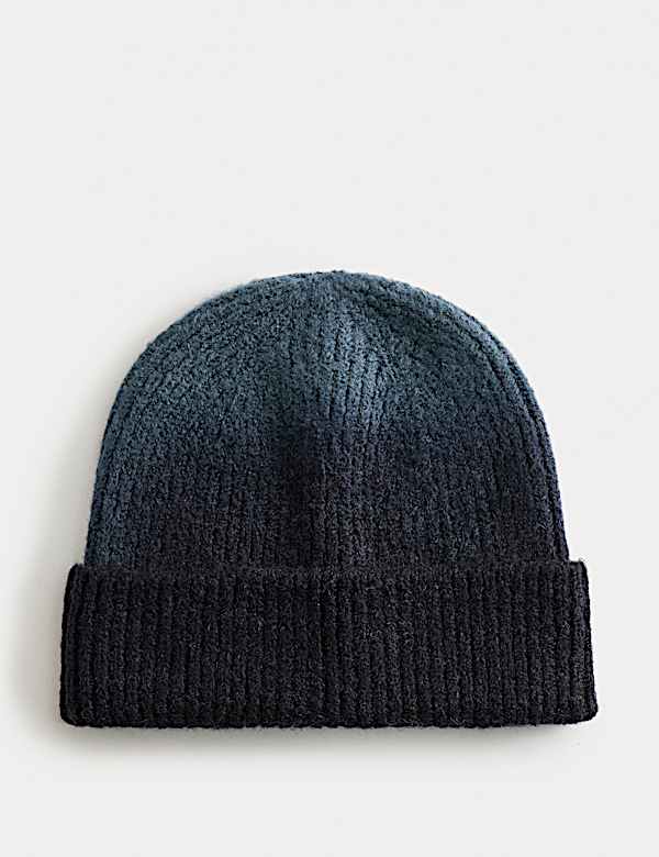 Ombre gebreide beanie - BE