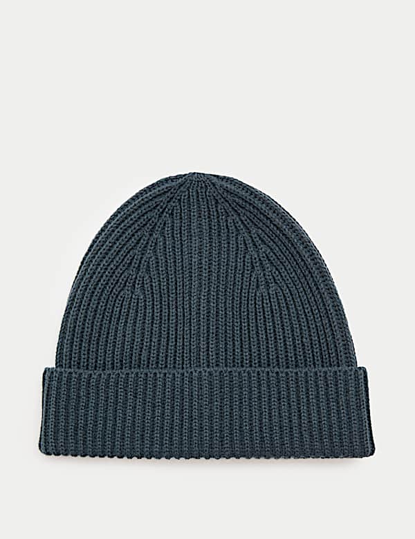 Ribbed Knitted Beanie Hat - RS