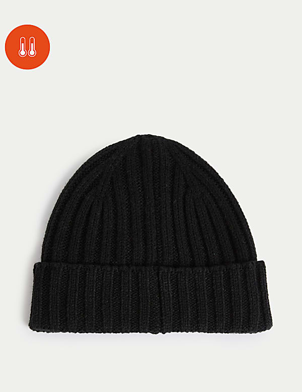 Ribbed Knitted Beanie Hat - PL