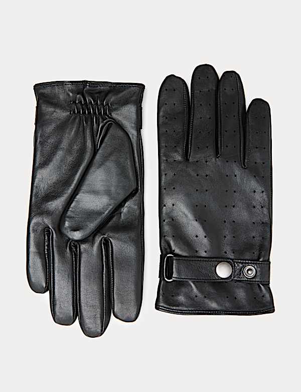 Leather Perforated Gloves - RS