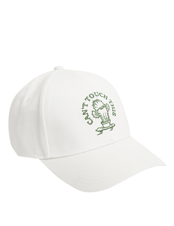 Pure Cotton Embroidered Slogan Baseball Cap