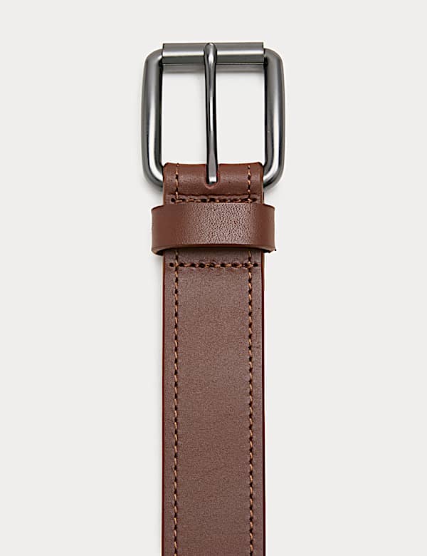 Leather Stitch Detail Belt - PT