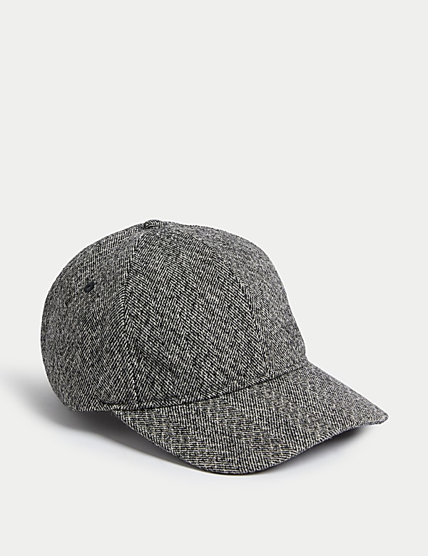 Herringbone Baseball Cap GREY MIX Gloves M S ID