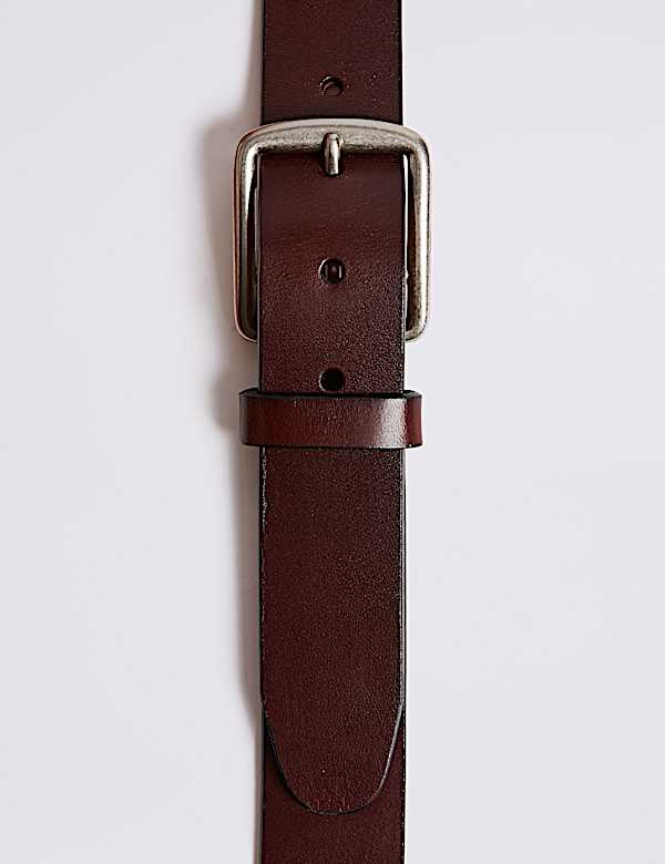 Leather Saddle Edge Casual Belt
