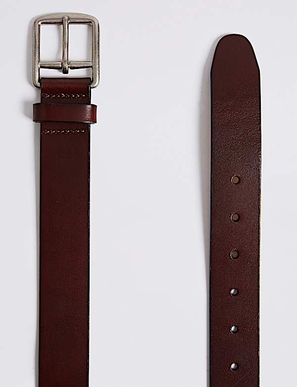 Leather Saddle Edge Casual Belt