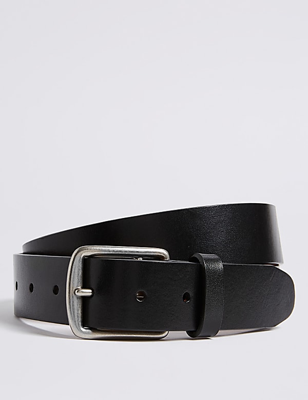Leather Saddle Edge Casual Belt