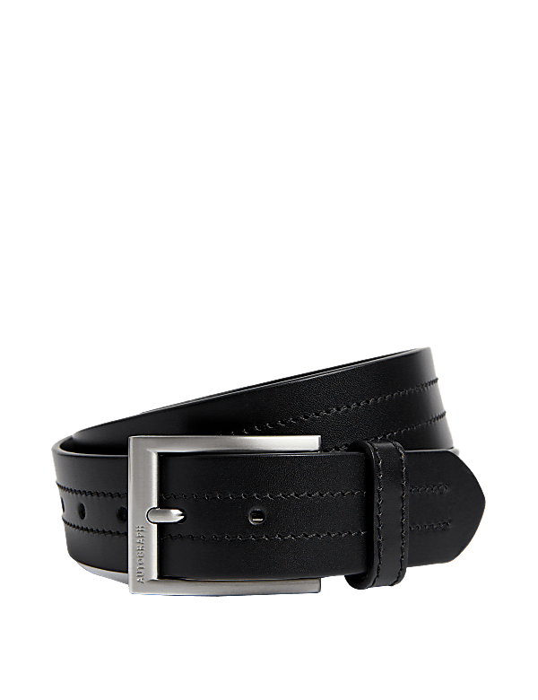 Italian Leather Rectangular Buckle Belt