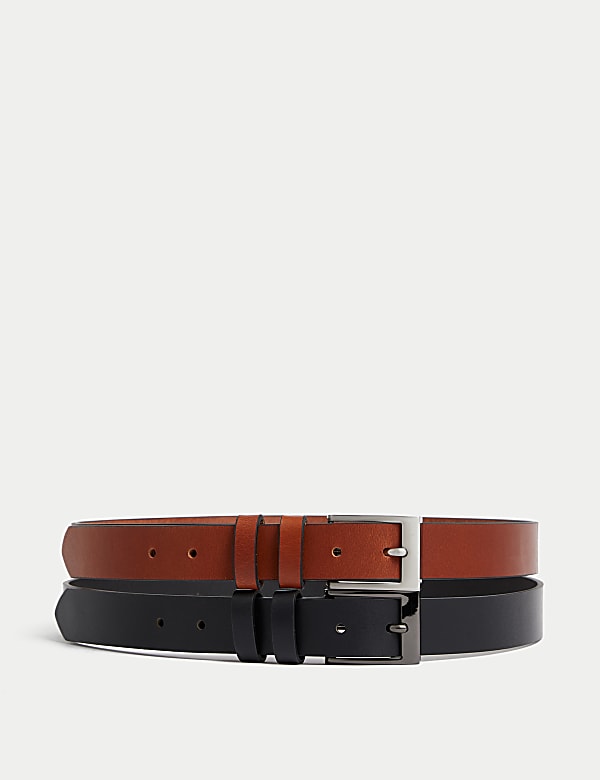 2 Pack Leather Smart Belts - JP