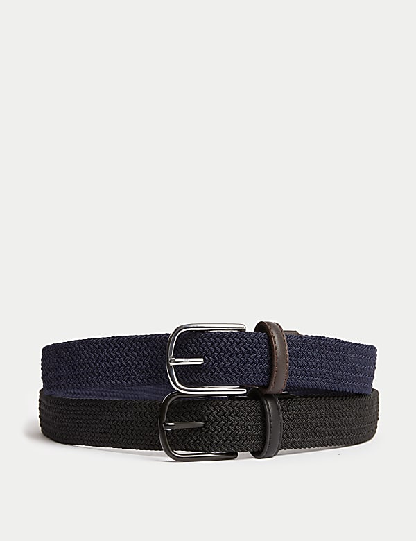 2pk Stretch Woven Active Waist Belts - JP