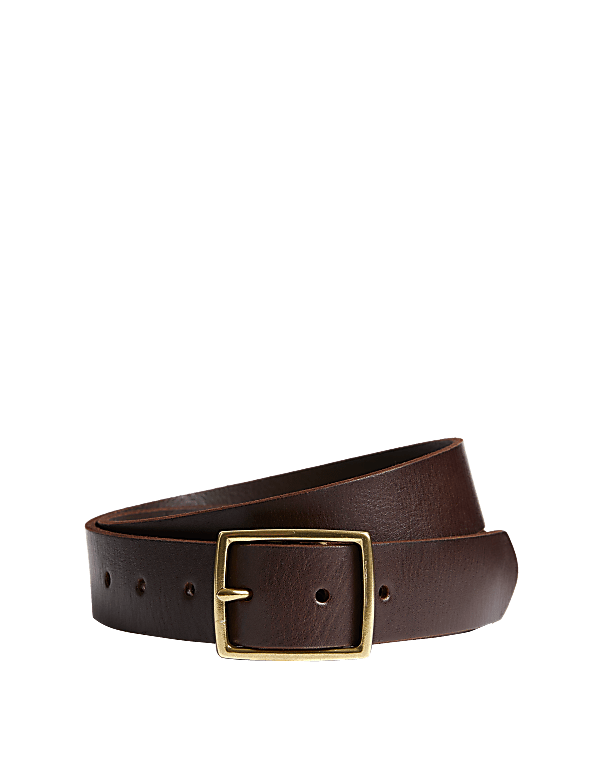 Leather Rectangular Buckle Smart Belt