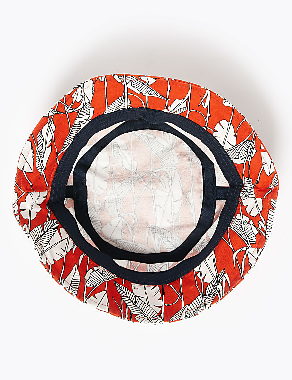 Jungle Leaf Print Bucket Hat