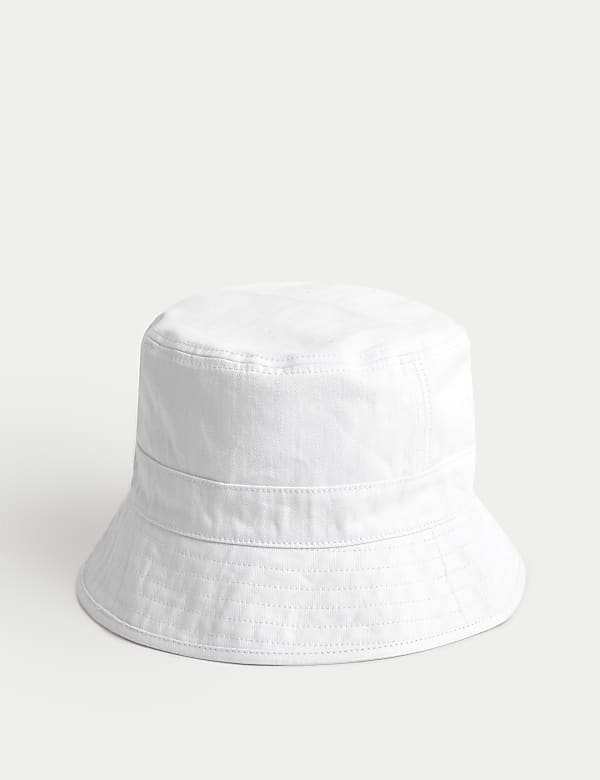 Pure Cotton Herringbone Bucket Hat - MV