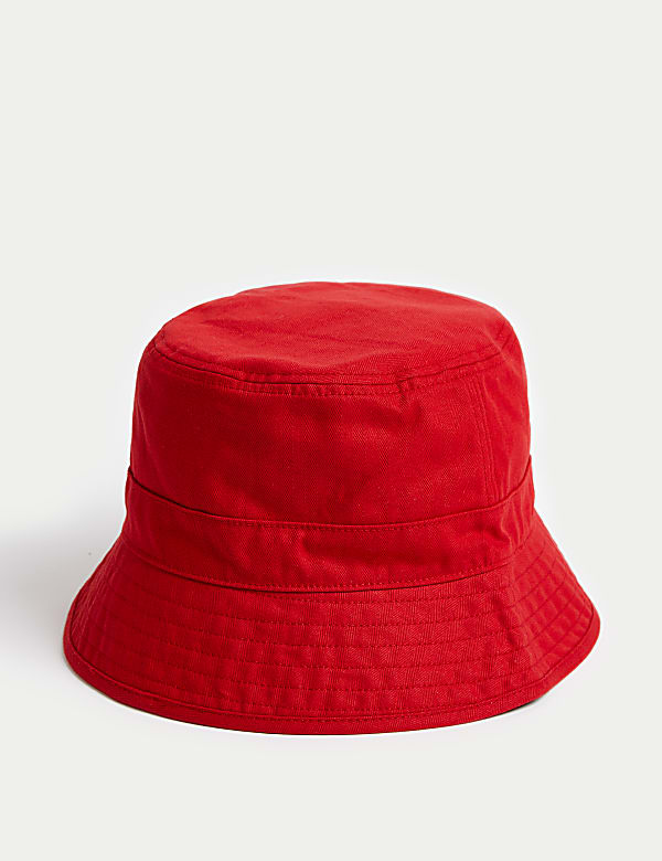 Pure Cotton Herringbone Bucket Hat - LU
