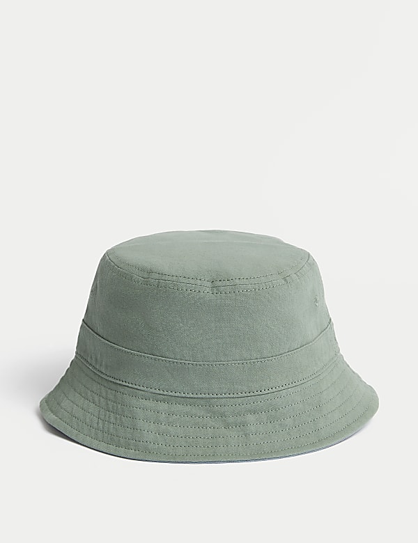 כובע דלי דו-צדדי מכותנה טהורה - IL