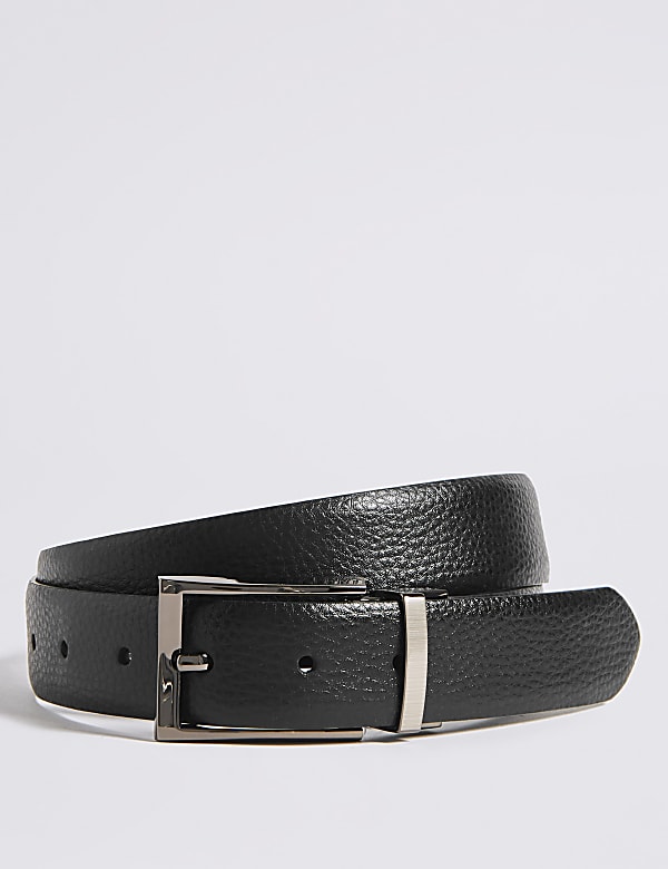 Coated Leather Textured Reversible Belt