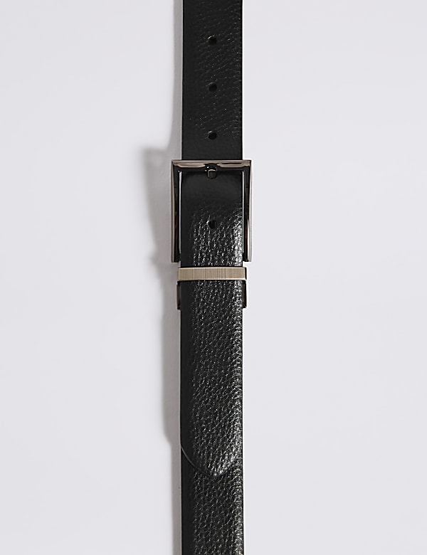 Coated Leather Textured Reversible Belt