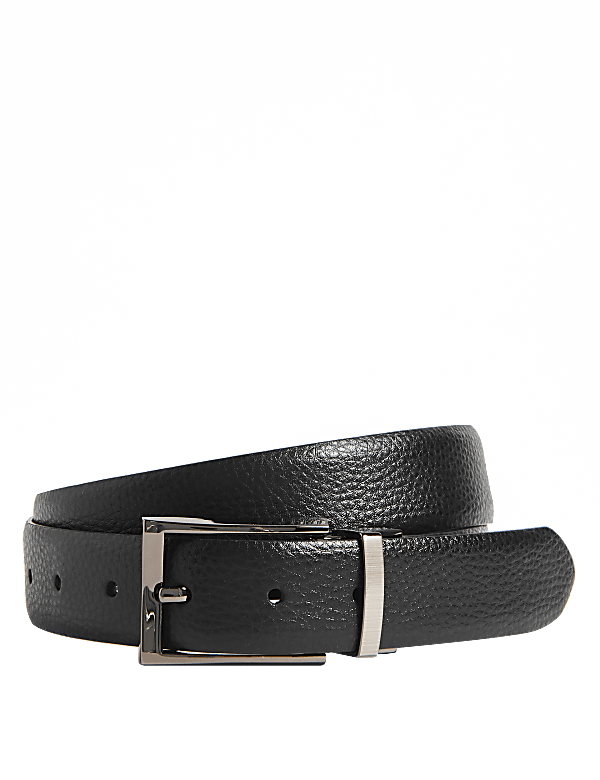 Coated Leather Textured Reversible Belt