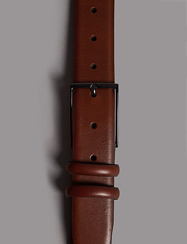 Leather Rectangular Buckle Smart Belt